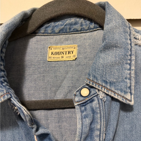 Kapital Kountry pearl snap denim shirt with accents - Picture 5 of 5